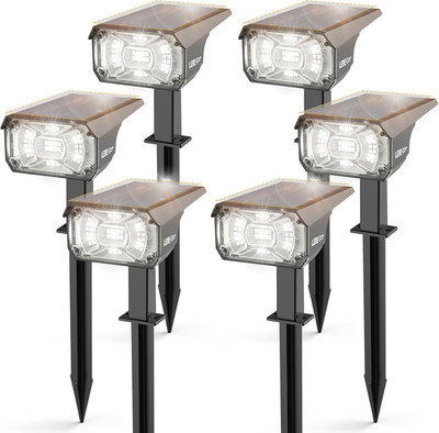 Solar Lights Outdoor Waterproof Landscape Lights, 40 Leds Solar Spot Lights Outd