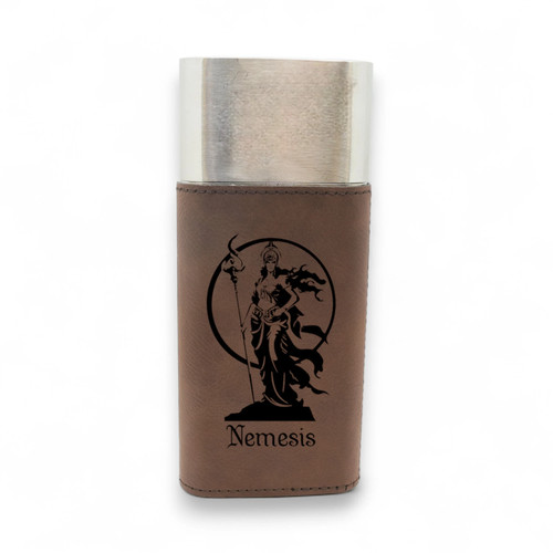 Cigar Case with Cutter - Nemesis Goddess of Revenge - Leather - Picture 1 of 11