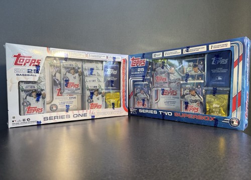 Topps 2025 MLB Series 1 + Series 2 Superbox (2 Boxes/1 Of Each) New Factory Seal - Picture 1 of 5