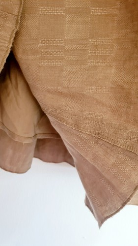 Ladies Womens Per Una 100% Linen Mocha Brown Fluted Midi Skirt Size 14 Long - Picture 4 of 7
