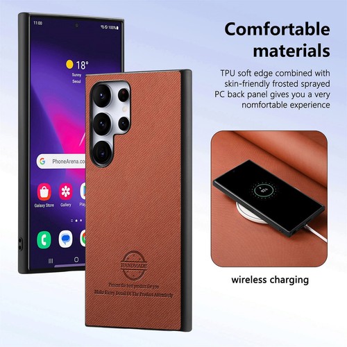 Hybrid Leather Case For Samsung S21 S22 S23 S24 S25 Plus/Ultra Protective Cover - Picture 4 of 17
