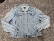 Warehouse Women’s Denim Jacket Jean Jacket Size UK 12 Cropped