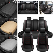 Universal Car Seat Covers Deluxe Pu Leather Protector Front Rear Seat Cushion UK