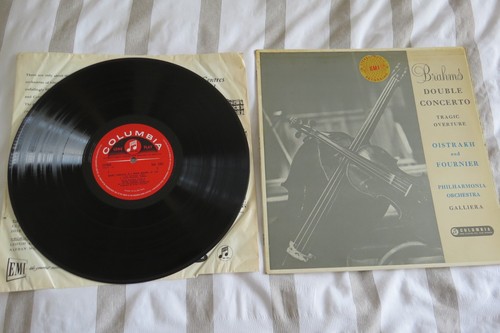 COLUMBIA SAX 2264 BRAHMS, OISTRAKH, FOURNIER Double Concerto LP NM VINYL
