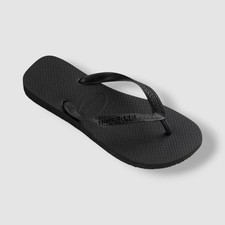 Havaianas Men's Black Top Solid Sandals Shoes Size 6.5