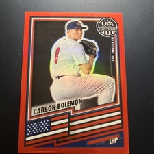 2026 Panini Stars & Stripes Carson Bolemon RED PRIZM SP - #'d 164/399 (M1)