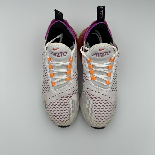 Scarpe Nike Air Max 270 bianche cremisi donna 8 sneakers da corsa RARA FD0824-100 - Foto 2 di 8