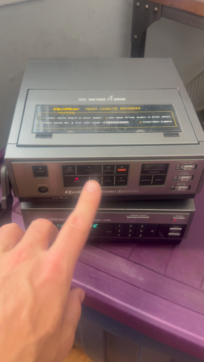VTG Quasar VHS Top Load VCR MODEL VP5435WQ & SYNTHESIZER TUNER