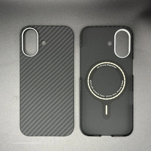 Funda de teléfono magnética de fibra de carbono para iPhone 17 Pro Max 17 Air 1500D anillo de metal - Imagen 6 de 10
