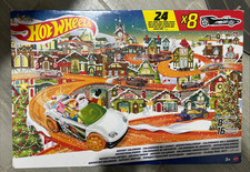 Mattel HotWheels Christmas Advent Calendar 24 Surprises 8 Cars + 16pc NEW SEALED