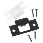  Door Latch Guard Plate Strike Plates for Internal Doors Round Corner