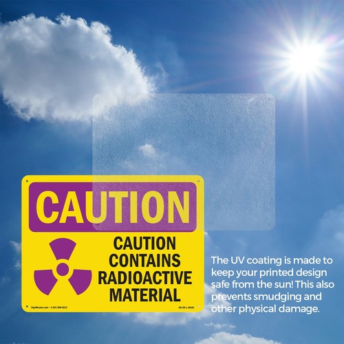 Contains Radioactive Material OSHA Caution Radiation Sign, Decal 5 or 10 Pack - Bild 6 von 53