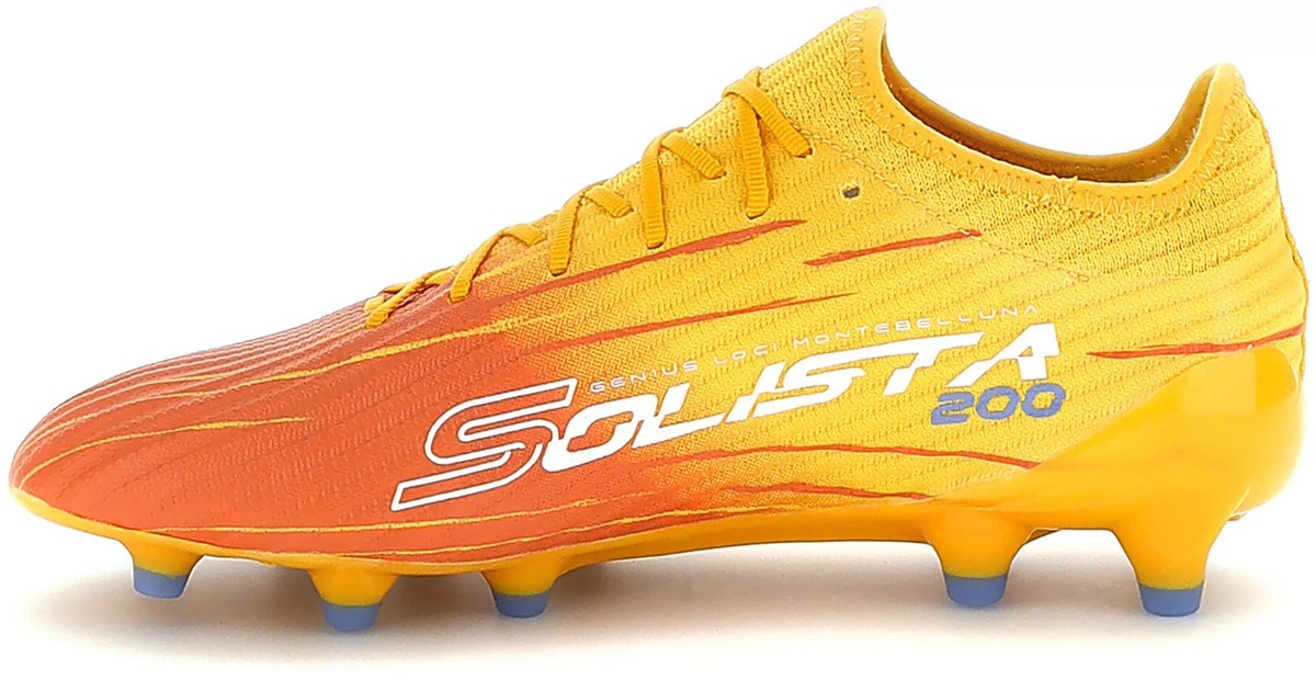 Lotto Solista 200 IX FG Soccer Cleats Men\'s Yellow Orange Size 10 Lotto Solista 200 IX FG - Ray Yellow/Melon Orange main image 3