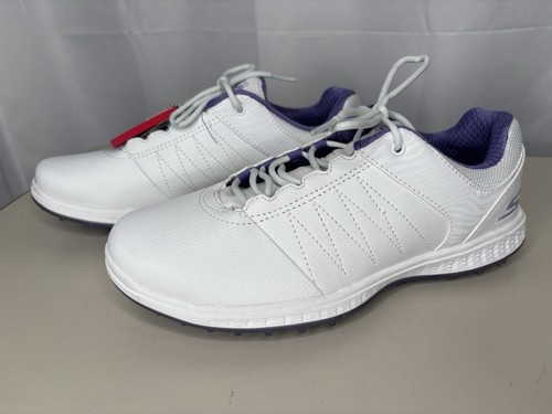Skechers Women's Go Golf Pivot White/Purple Golf Spikeless (123009-WPR) Size 8 - Picture 5 of 10