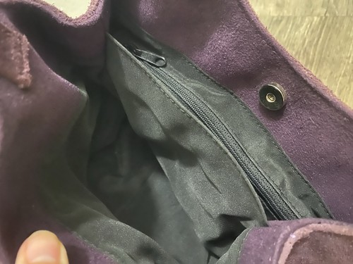 Y2K St. John’s Bay 100% Suede Purple Purse - Picture 7 of 7