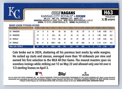 2025 Topps Holiday Base  # H 1 - H 200  - PICK YOUR CARDS - 第 114/318 張圖片