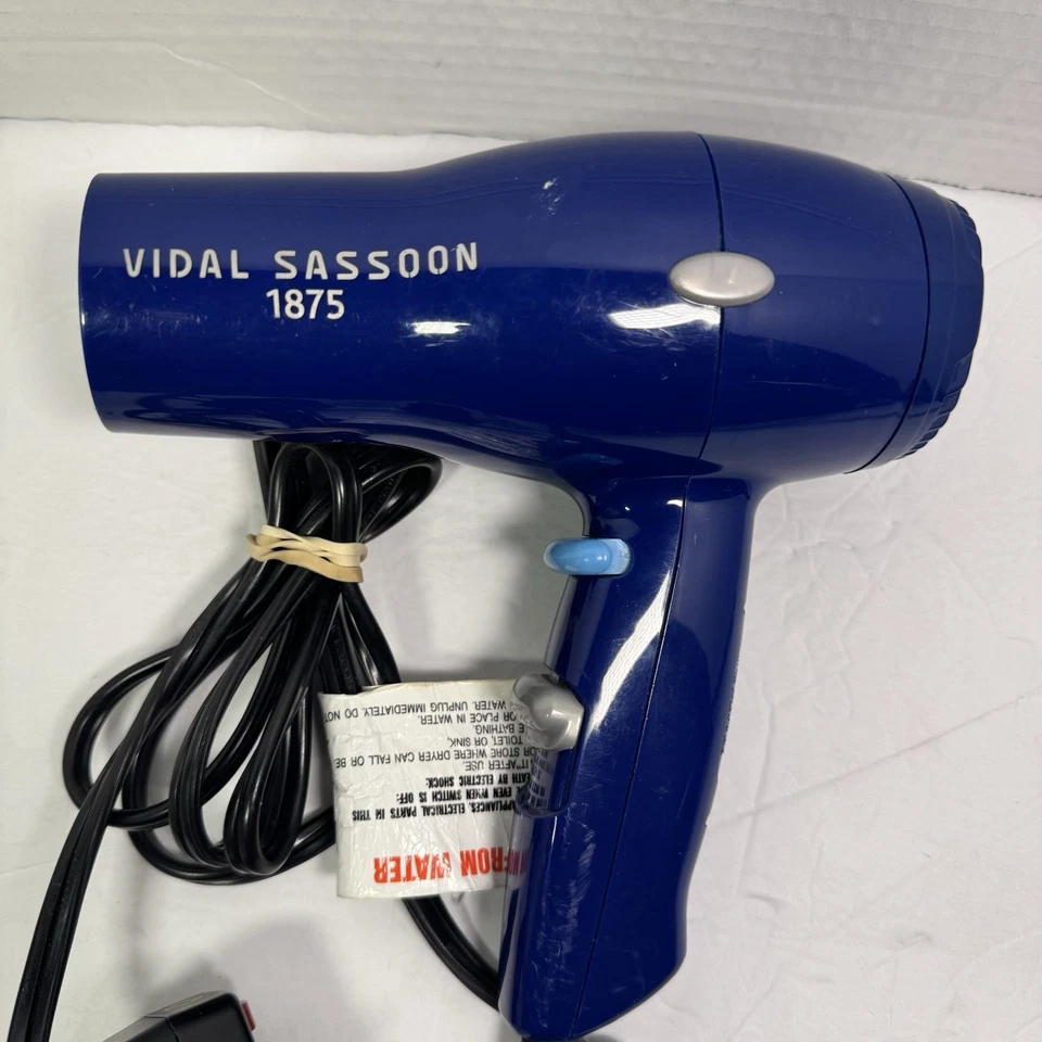Secador de pelo Vidal Sassoon 1875 negro modelo VSDR5524 secador funciona bien 2 velocidades Foto 2 de 4