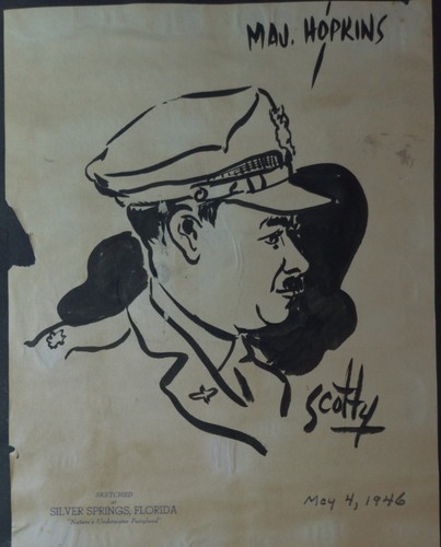 WW2 photo album pages Capt/Maj HOPKINS 5 sketches+pictures+clippings+Dempsey - Picture 5 of 20