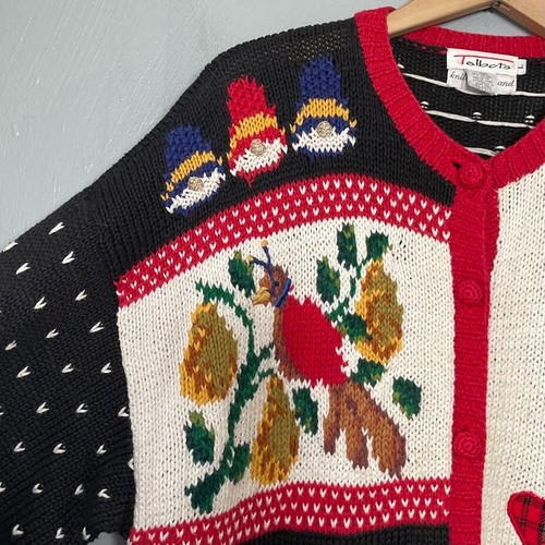 Talbots Talla Grande Tejido a Mano Bordado Suéter Feo Navidad Oso de Peluche - Imagen 7 de 12