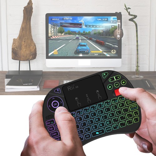 X8 Mini Keyboard,2.4GHz Portable Wireless Keyboard with Touchpad Mouse,RGB Ba... - Picture 4 of 7