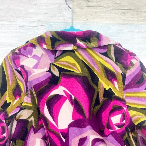 Missoni For Target Floral Velvet Peacoat Purple Lined Toddler Girl 18M-24M - Bild 4 von 6