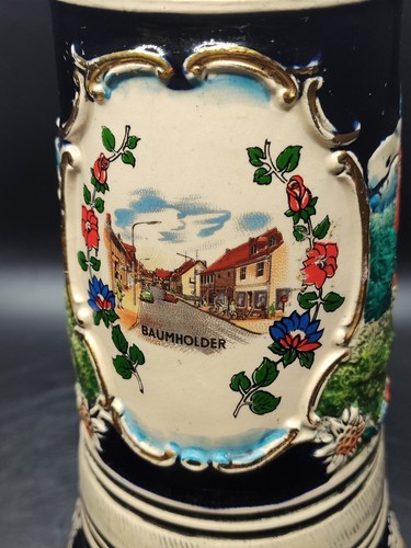 West Germany Stein Swiss Music Box Baumholder 11"H Vintage Plays La Paloma - Picture 13 of 15