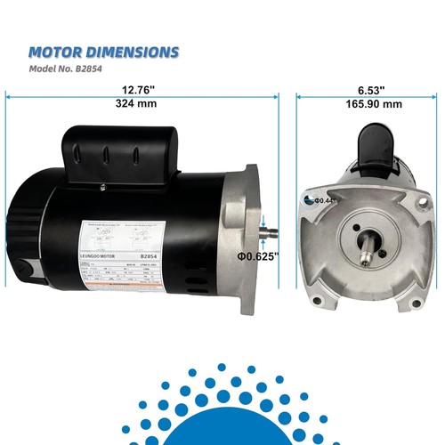 B2854 1-1/2HP, Replaces Century/Ao Smith Pool Pump Motors,1.5Hp,115/230V, 3450 R - Picture 6 of 6