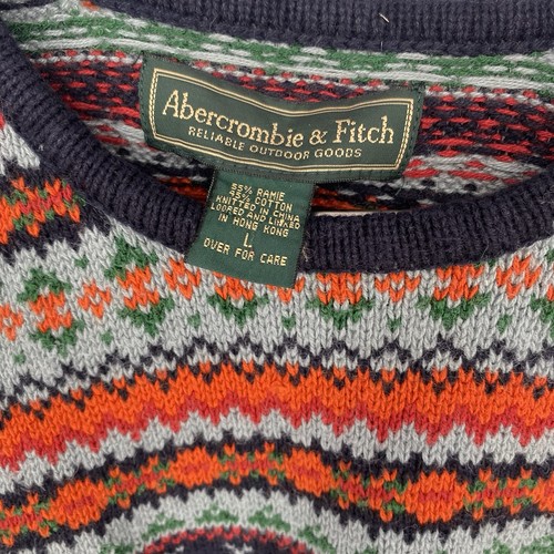 Abercrombie And Fitch Vintage Pullover Blau Isle Muster Damen Größe L - Bild 5 von 6