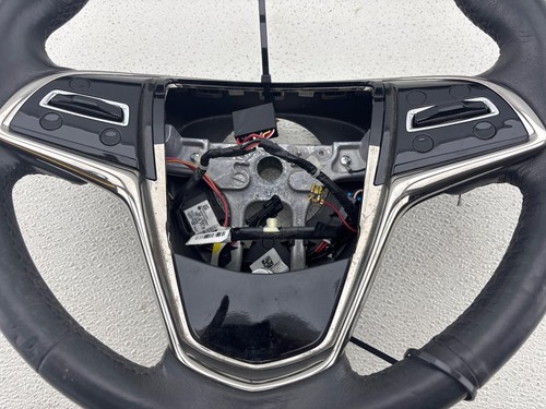 2013-2018 Cadillac ATS Black Leather Heated Steering Wheel OEM - Picture 5 of 7