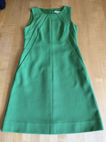 Diane Von Furstenberg “Capreena” Stretch Twill Sheath Dress Green 4 *EUC - Picture 6 of 13