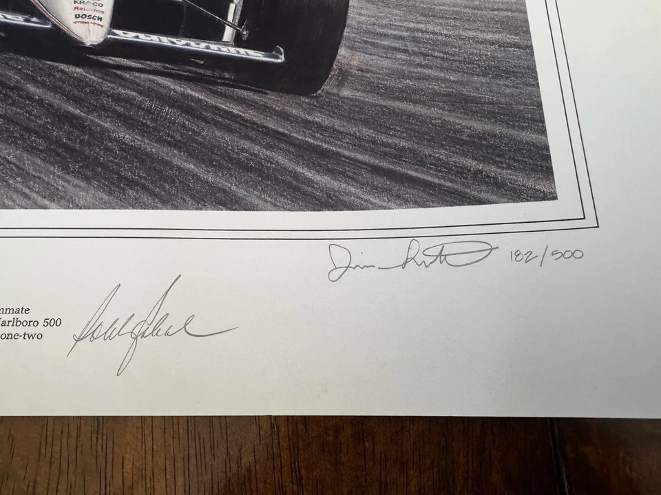 The Fastest 500 Jim Swintal Firmado #182/500 Edición Limitada Impresión Nuestro Rahal Foto 4 de 4