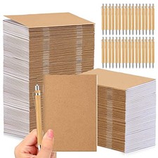 50 Sets Christmas Mini Pocket Notebook with Pens Bulk Christmas Classic Color
