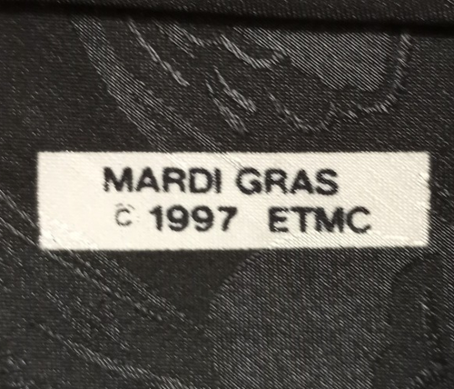 KARNEVAL KRAWATTE von A ROGERS MEHRFARBIGE MASKEN, ZUBEHÖR auf SCHWARZ 1997 ETMC - Bild 4 von 6