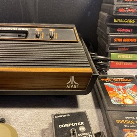 Atari 2600 Console Bundle with 2 Controllers and 15 Games Selling AS-IS UNTESTED