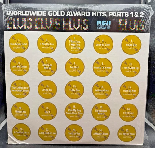 SEALED! ELVIS PRESLEY - WORLDWIDE GOLD AWARD HITS, PARTS 1 & 2  LP- RCA, VINTAGE
