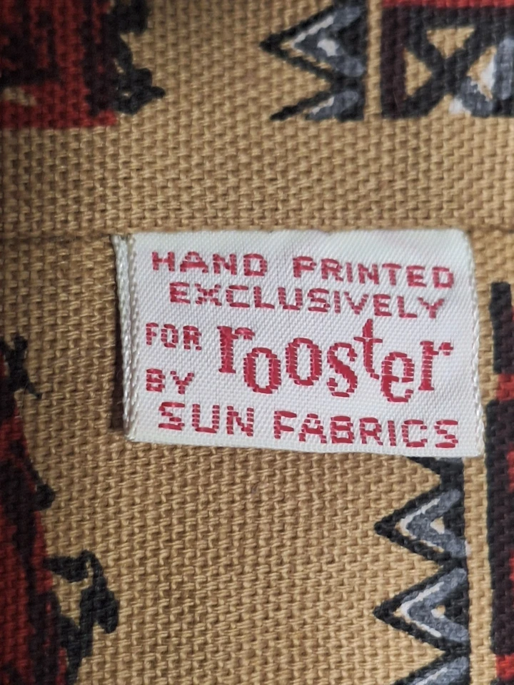 Corbata estampada temática golf extremo cuadrado gallo de Lord & Taylor años 60 vintage para hombre Foto 4 de 4