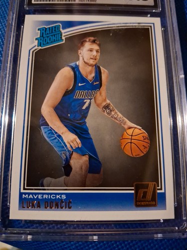 2018-19 LUKA DONCIC DONRUSS RATED ROOKIE CARD RC #177 MAVERICKS GRADED CSG 9.5 - Picture 3 of 6