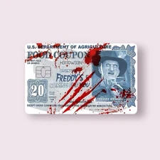 Slasher Freddie Halloween Credit Card Sticker Debit Skin Decal Cover 🔥