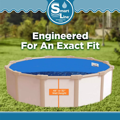 SmartLine Swirl Bottom Overlap Round 25 Gauge Above Ground Swimming Pool Liner