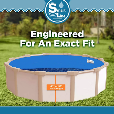 #ad #ad SmartLine Swirl Bottom Overlap Round 25 Gauge Above Ground Swimming Pool Liner $284.99