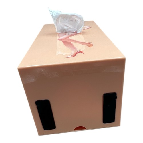 Marilyn Monroe Tissue Box Holder, "Flowing/Flying Skirt", Peach Container - Picture 4 of 6