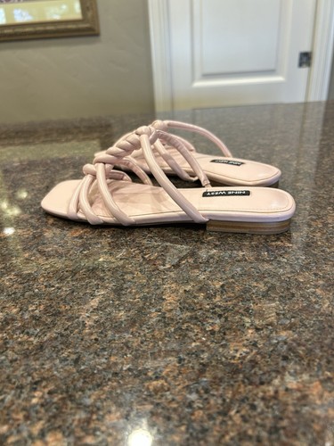 Nine West Pink Women’s Makee Flat Sandal 7M great for summer SH12 - Picture 5 of 8