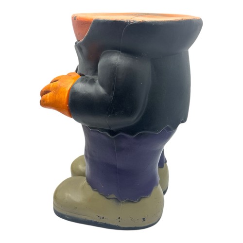 Molde soplado Gemmy Frankenstein cuenco de caramelo soporte de calabaza monstruo de Halloween - Imagen 5 de 9