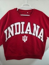 Indiana Hoosiers Women's Medium Red Fleece Sweatshirt NWT 69
