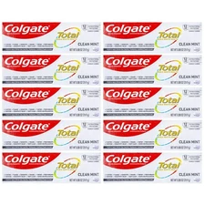 Colgate Total Travel Size Toothpaste Pack Of 10 Clean Mint Flavor 0.88 Ounce