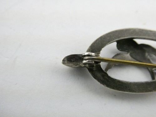 Antique Adie and Lovekin Ltd Sterling Silver Wishbone Enameled Bird Pin AS IS - Picture 10 of 17