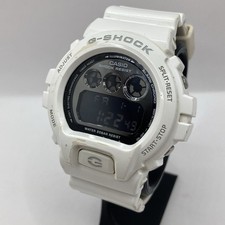 Casio G-SHOCK DW-6900NB (3230) White Band Chrome Face 50mm Watch New Battery