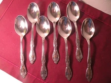 Set Of 8 Oneida Profile GALVESTON Stainless Place Oval Soup Spoons 6 3/4"