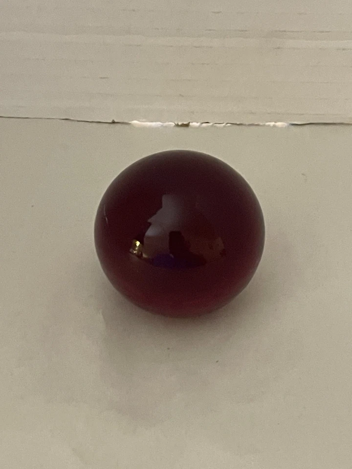 Vintage Ruby Red Llruanium Glass Ball Paperweight  - Image 3 of 4
