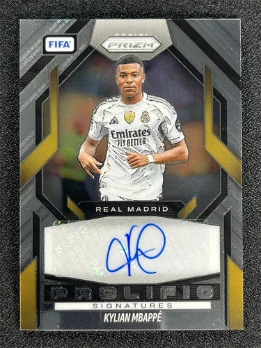 2025-26 Panini Prizm FIFA Kylian Mbappe #PS-KM Prolific Signatures Auto &06292